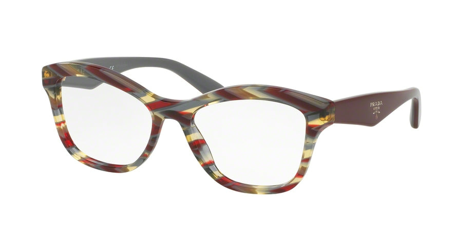 Prada HERITAGE PR29RV Cat Eye Eyeglasses  VAP1O1-SHEAVES BORDEAUX GREEN 54-17-140 - Color Map bordeaux