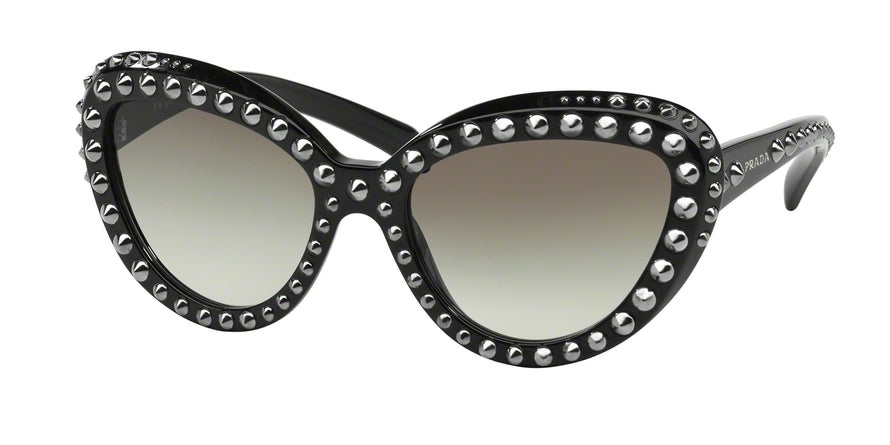 Prada PR31QS Cat Eye Sunglasses  1AB0A7-BLACK 57-19-140 - Color Map black