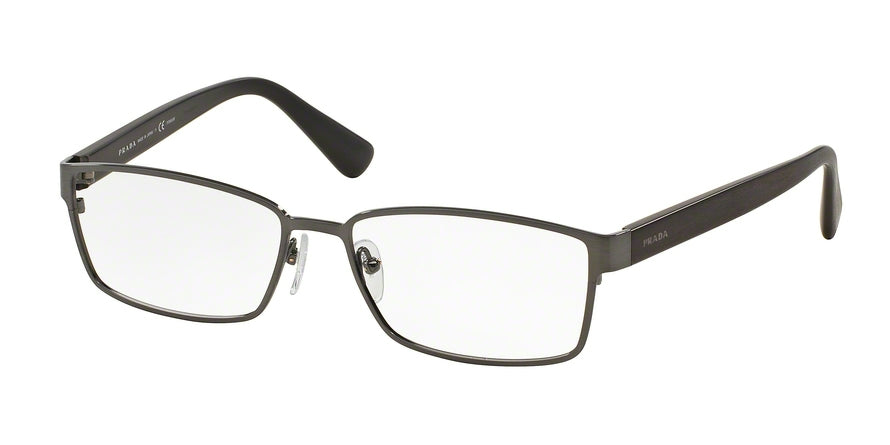 Prada PR50SV Pillow Eyeglasses  7CQ1O1-MATTE GUNMETAL 56-16-145 - Color Map gunmetal
