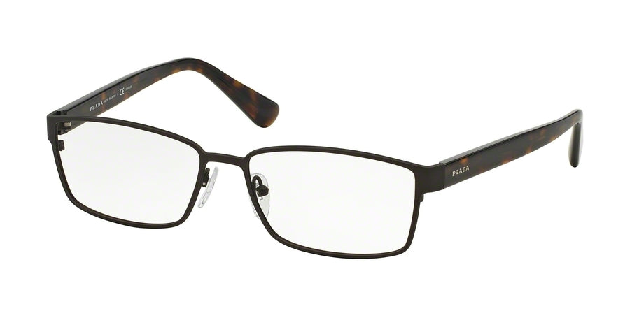 Prada PR50SV Pillow Eyeglasses  IAK1O1-MATTE BROWN 56-16-145 - Color Map brown