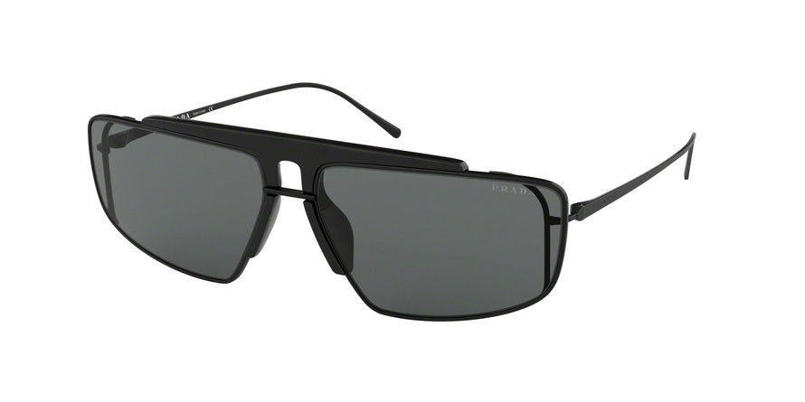 Prada CATWALK PR50VS Irregular Sunglasses  1AB9K1-BLACK 63-14-140 - Color Map black