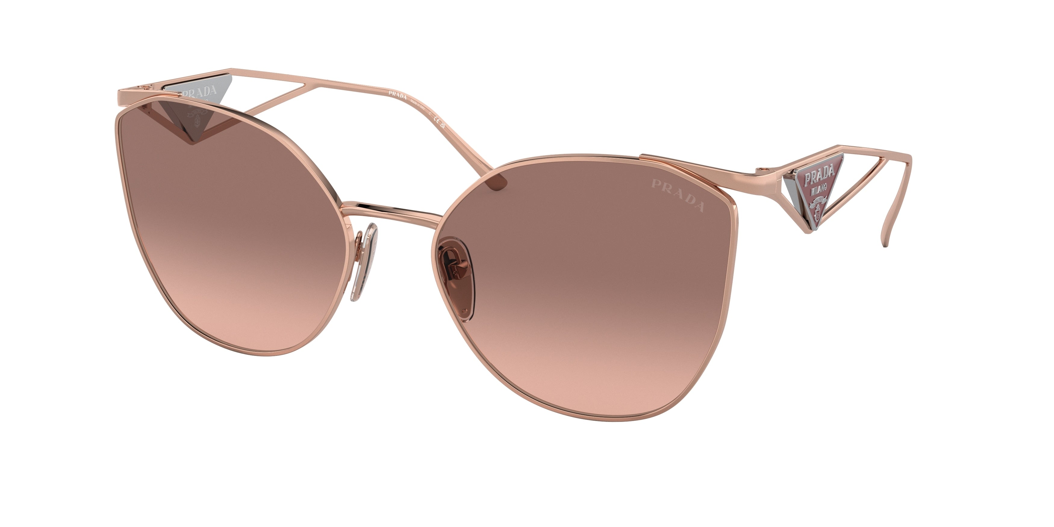 Prada PR50ZS Irregular Sunglasses  SVF0A5-Pink Gold 58-140-19 - Color Map Pink