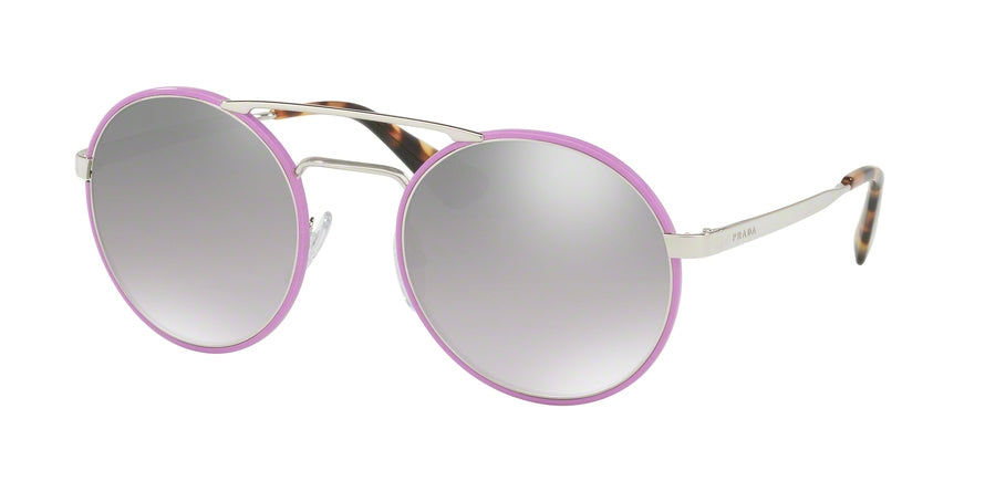 Prada CATWALK PR51SS Round Sunglasses  VHV1A0-SILVER/VIOLET 54-22-135 - Color Map violet