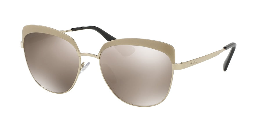 Prada PR51TS Square Sunglasses  VAQ1C0-METALLIZED PALE GOLD 56-17-140 - Color Map black