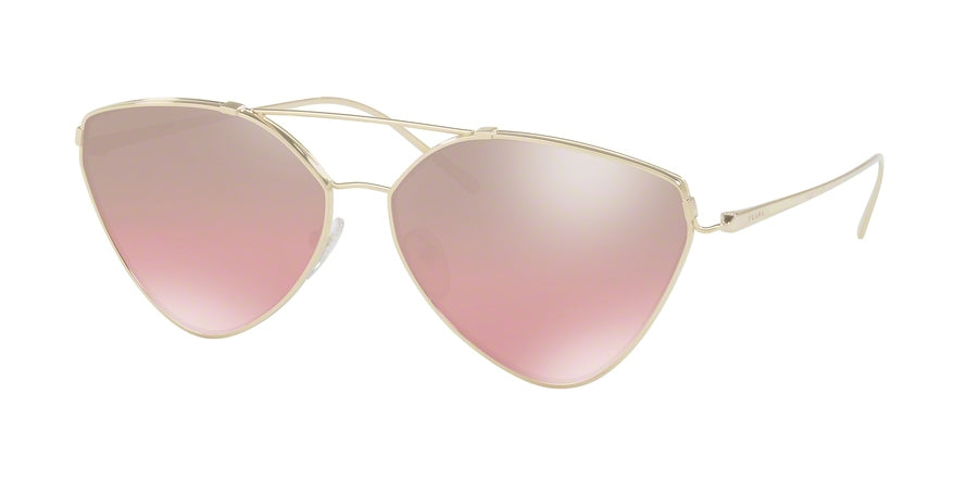 Prada CONCEPTUAL PR51US Irregular Sunglasses  ZVN095-PALE GOLD 62-14-140 - Color Map gold