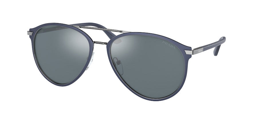 Prada PR51WS Pilot Sunglasses  02N01A-MATTE BALTIC/GUNMETAL 59-17-145 - Color Map blue