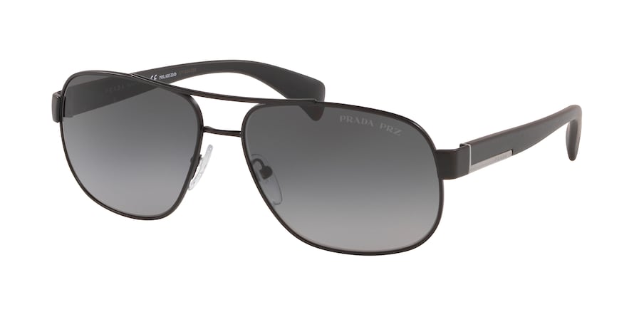 Prada CONCEPTUAL PR52PS Pilot Sunglasses  1BO5W1-MATTE BLACK 61-15-140 - Color Map black