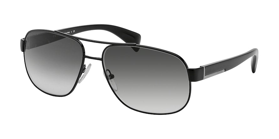 Prada CONCEPTUAL PR52PS Pilot Sunglasses  7AX0A7-BLACK 61-15-140 - Color Map black