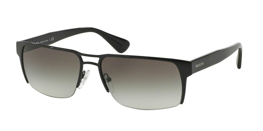 Prada PR52RS Rectangle Sunglasses  7AX0A7-BLACK 60-17-145 - Color Map black