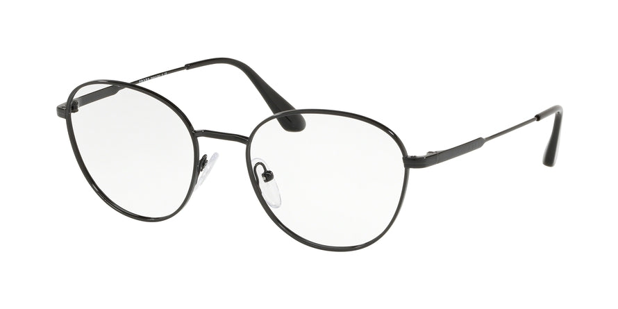 Prada CONCEPTUAL PR52VV Oval Eyeglasses  1AB1O1-BLACK 52-19-140 - Color Map black