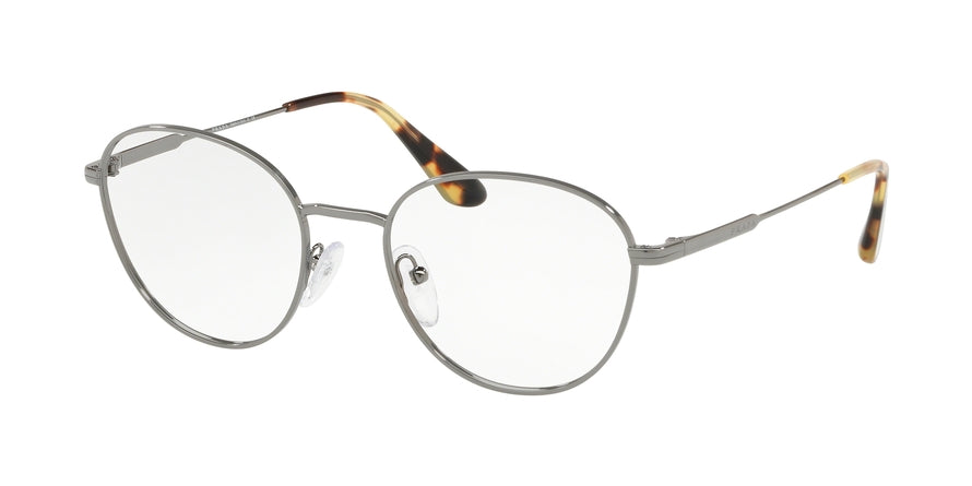 Prada CONCEPTUAL PR52VV Oval Eyeglasses  5AV1O1-GUNMETAL 50-19-140 - Color Map gunmetal