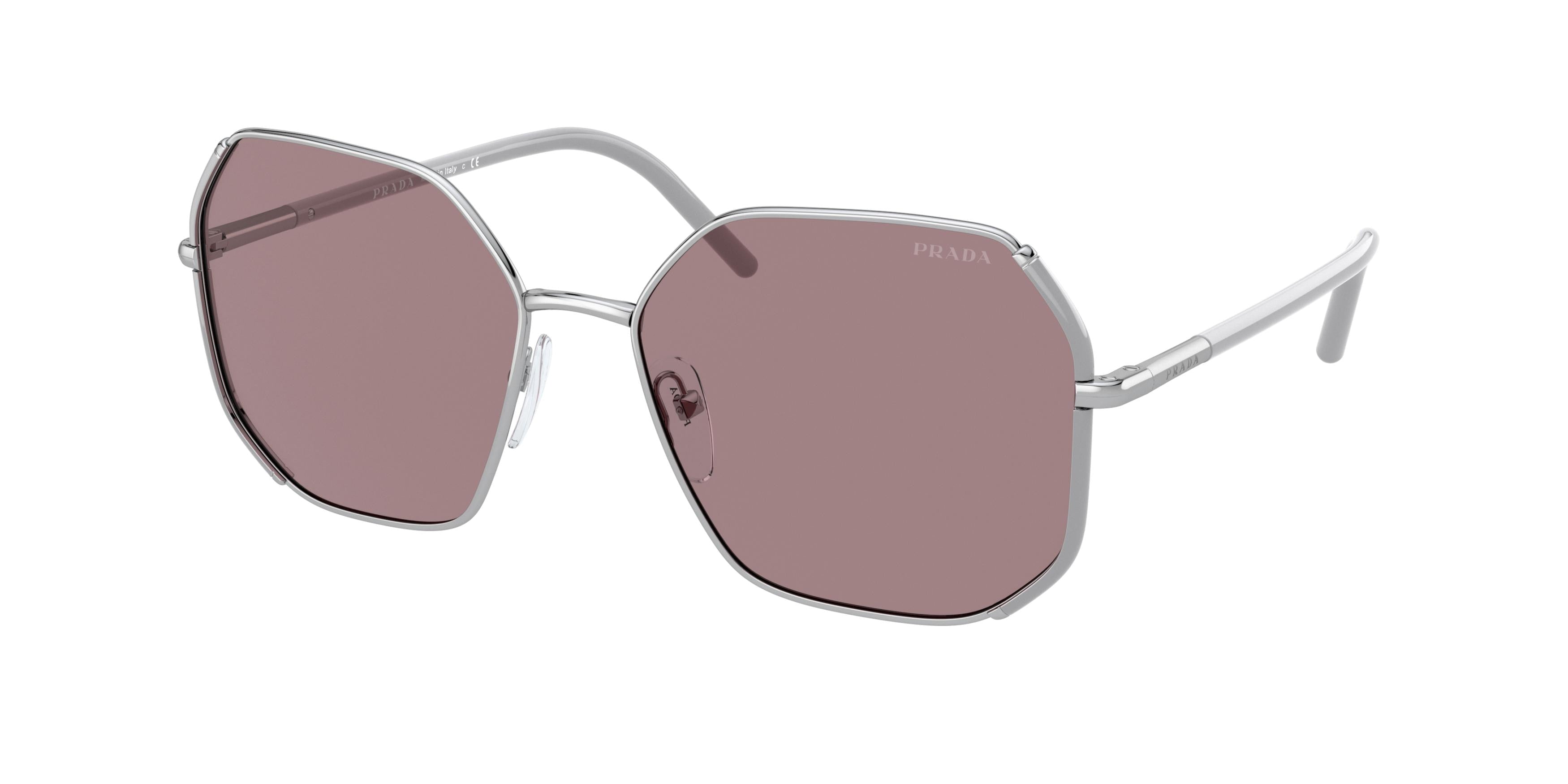 Prada PR52WS Irregular Sunglasses  08M06I-Mink/Silver 58-140-17 - Color Map Silver