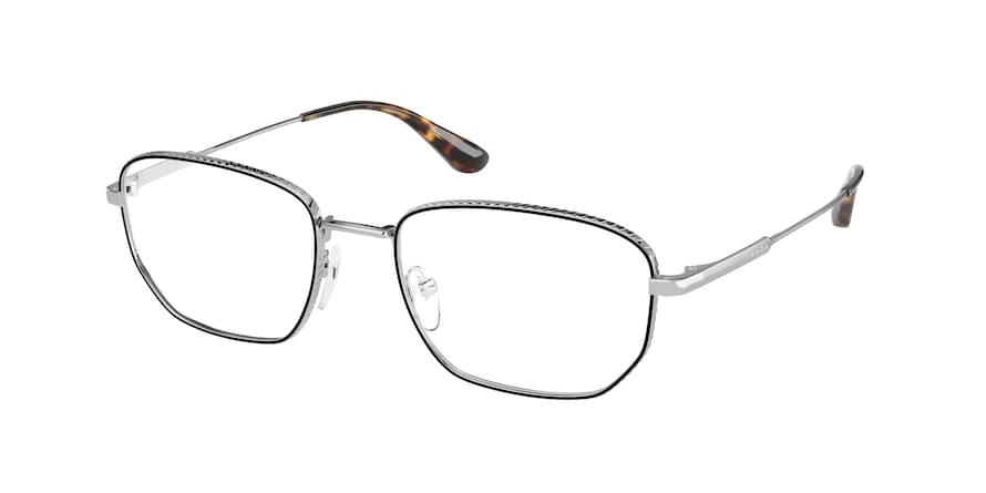 Prada PR52WV Irregular Eyeglasses  5241O1-BLACK/SILVER 54-19-145 - Color Map black