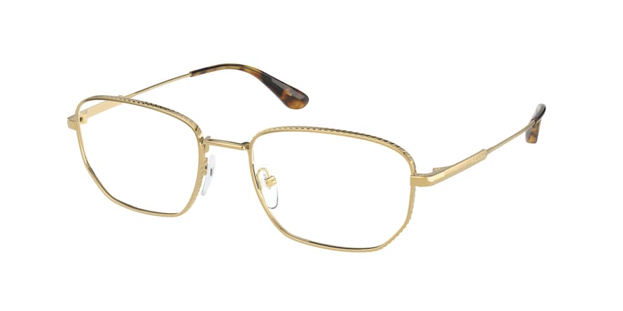 Prada PR52WV Irregular Eyeglasses  ZVN1O1-PALE GOLD 54-19-145 - Color Map gold