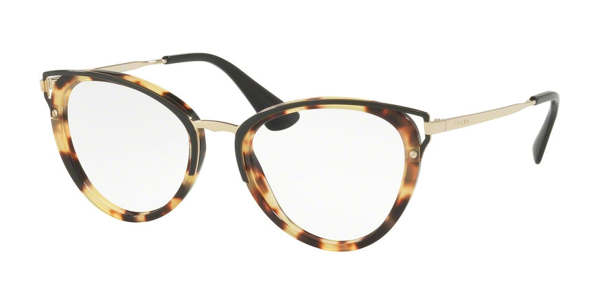 Prada PR53UVF Cat Eye Eyeglasses  7S01O1-MEDIUM HAVANA 52-19-145 - Color Map havana