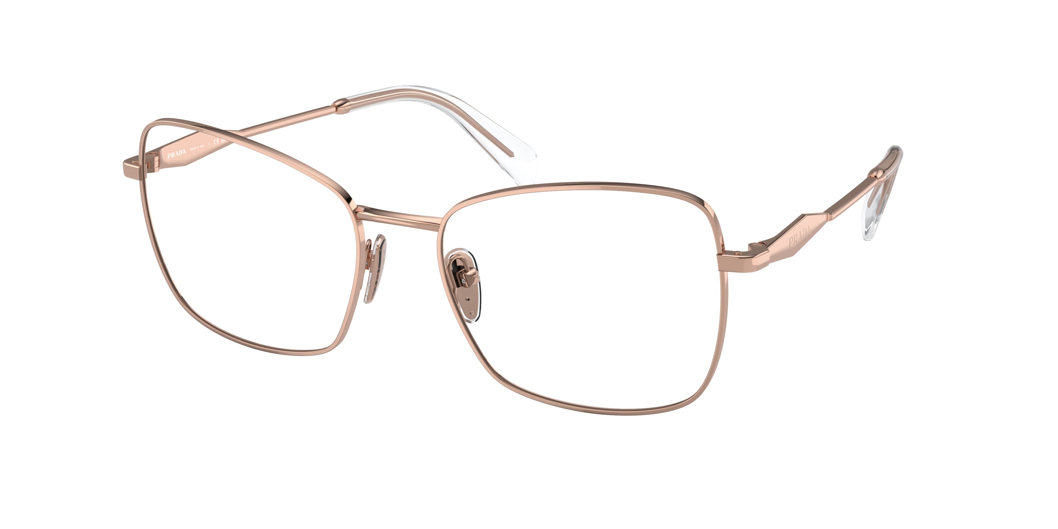 Prada PR53ZV Pillow Eyeglasses  SVF1O1-Pink Gold 56-140-18 - Color Map Pink