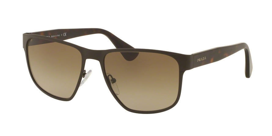 Prada PR55SS Square Sunglasses  LAH1X1-MATTE BROWN 55-17-140 - Color Map brown