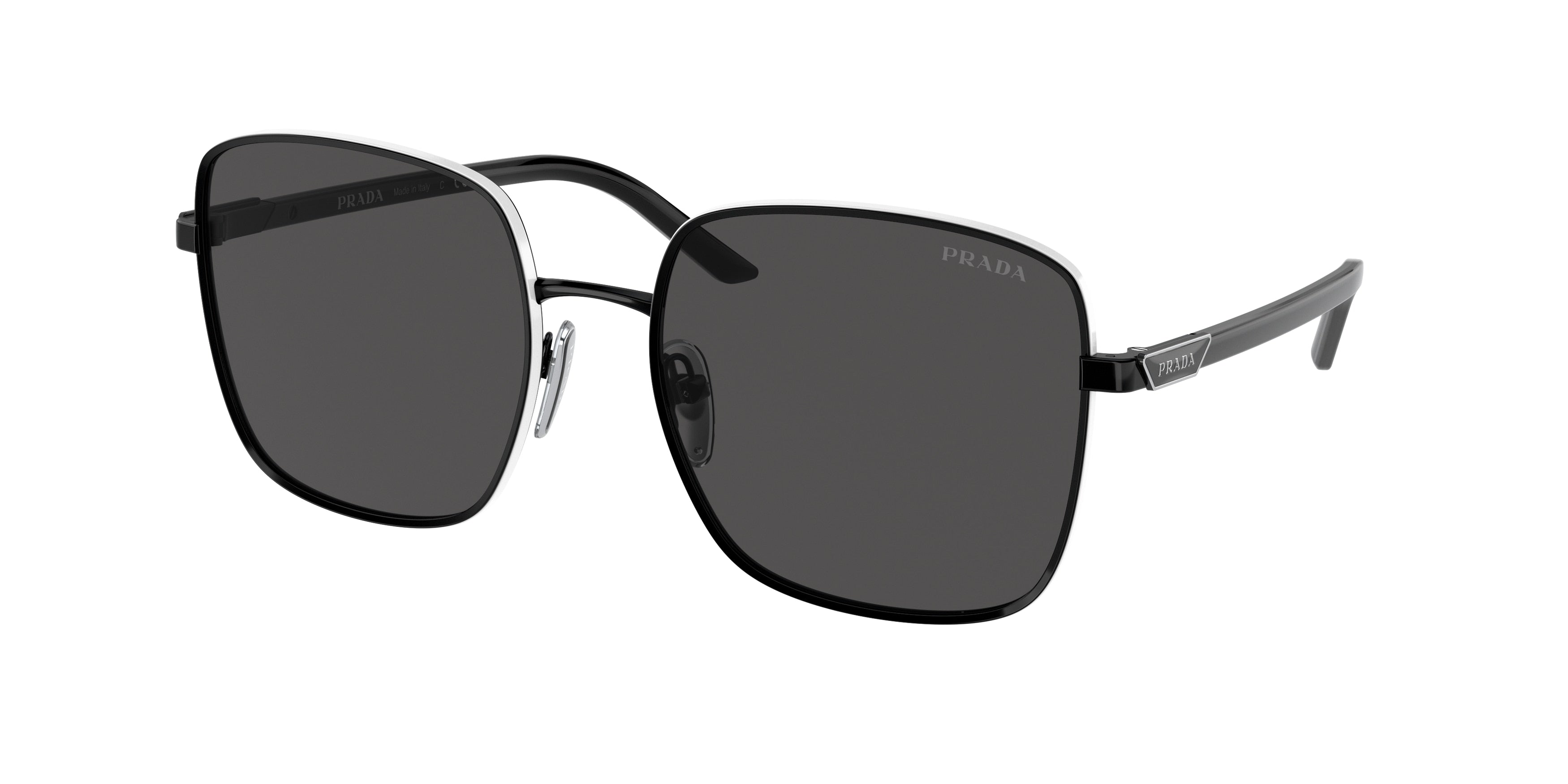 Prada PR55YS Pillow Sunglasses  1AB5S0-Black 57-135-19 - Color Map Black