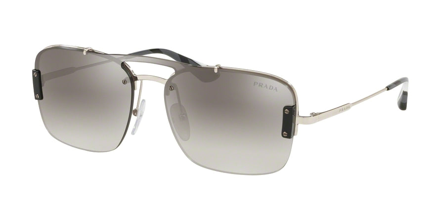 Prada CONCEPTUAL PR56VS Pillow Sunglasses  1BC4S1-SILVER 33-133-140 - Color Map silver
