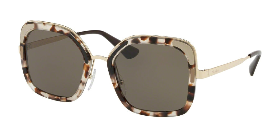 Prada CATWALK PR57US Square Sunglasses  UAO5S2-SPOTTED OPAL BROWN 54-22-140 - Color Map brown