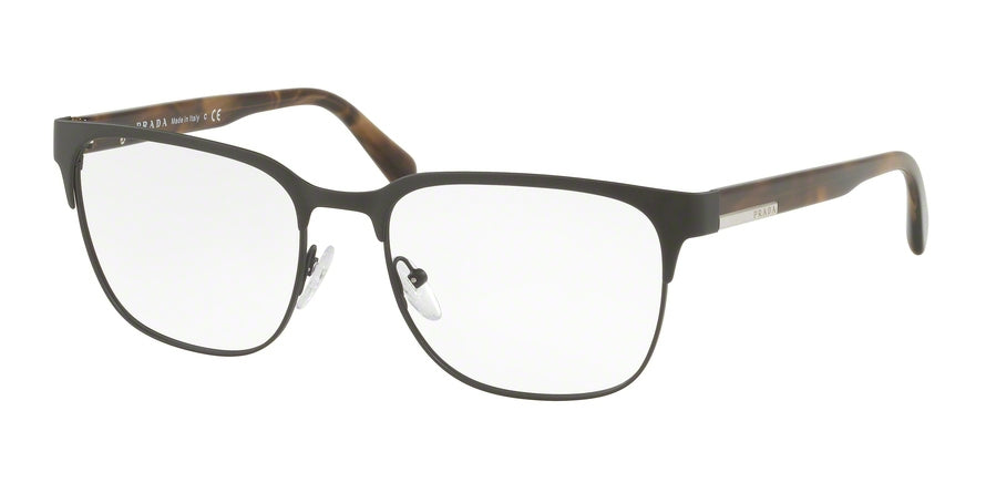 Prada PR57UV Pillow Eyeglasses  ROU1O1-MATTE BROWN 56-18-140 - Color Map brown