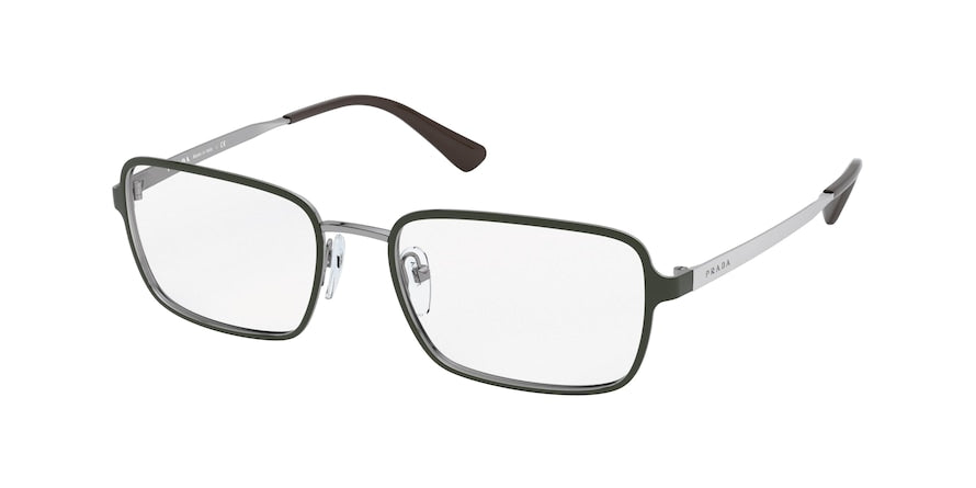 Prada PR57XV Pillow Eyeglasses  5591O1-TOP GREEN/GUNMETAL 56-18-150 - Color Map green