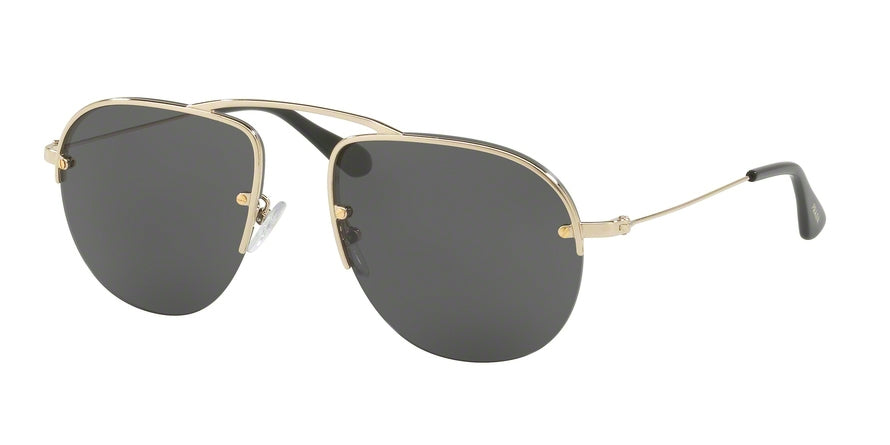 Prada CATWALK PR58OS Pilot Sunglasses  ZVN5S0-PALE GOLD 55-16-135 - Color Map gold