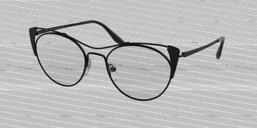 Prada CONCEPTUAL PR58VV Phantos Eyeglasses  2641O1-BLACK/MATTE BLACK 53-19-140 - Color Map black