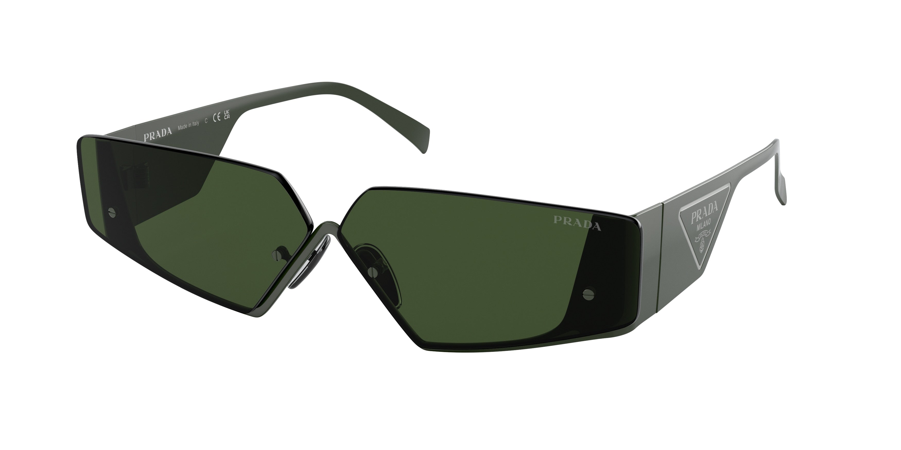 Prada PR58ZS Irregular Sunglasses  13H02V-Green 69-135-7 - Color Map Green
