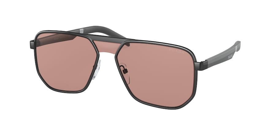 Prada PR60WS Rectangle Sunglasses  NAR08M-MATTE GREY 58-16-145 - Color Map grey