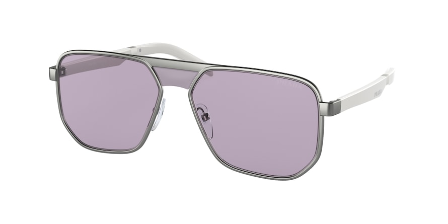 Prada PR60WS Rectangle Sunglasses  VAE09M-MATTE SILVER 58-16-145 - Color Map silver