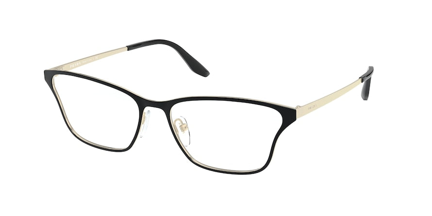 Prada PR60XV Butterfly Eyeglasses  AAV1O1-TOP BLACK/PALE GOLD 55-16-145 - Color Map black
