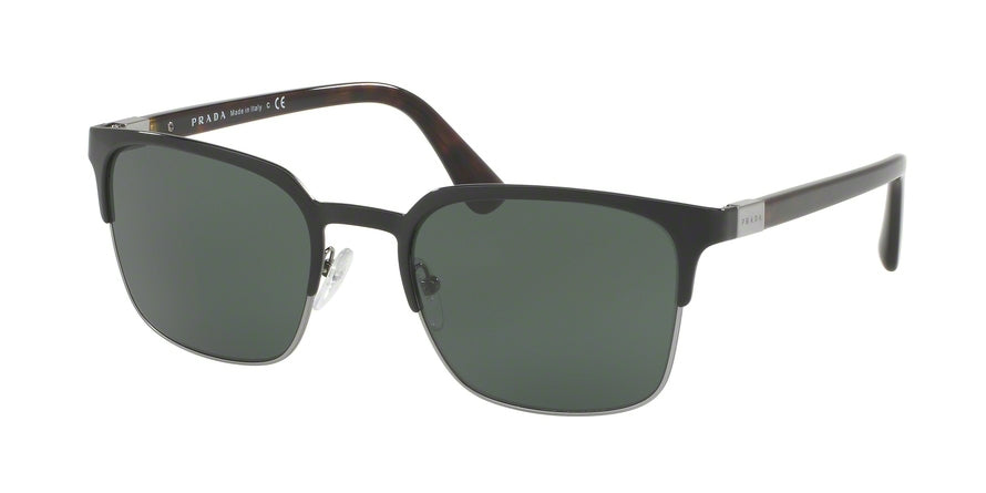 Prada PR61SS Square Sunglasses  1AB3O1-BLACK/GUNMETAL 55-21-140 - Color Map black