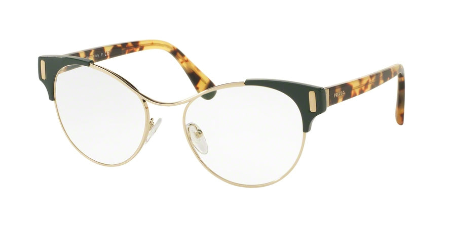 Prada PR61TV Butterfly Eyeglasses  VAY1O1-PALE GOLD/BLUE 52-18-135 - Color Map blue