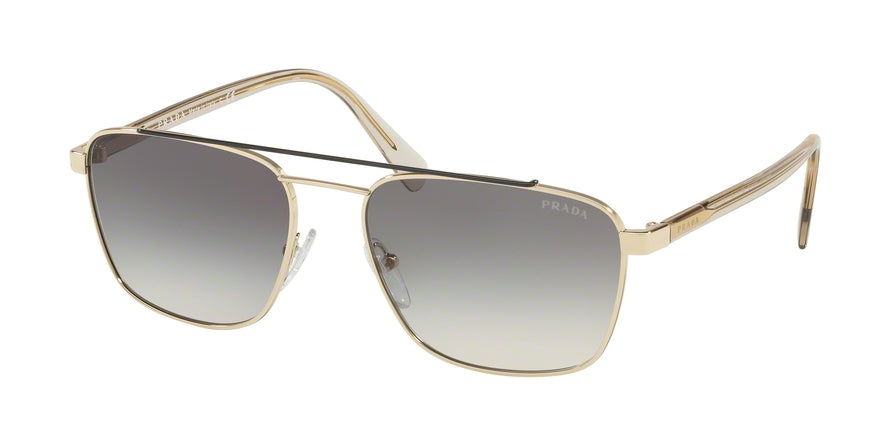 Prada CONCEPTUAL PR61US Pillow Sunglasses  WCV130-GREY/PALE GOLD 59-18-145 - Color Map gold