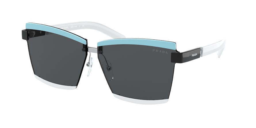 Prada PR61XS Rectangle Sunglasses  02B5S0-BLUE/BLACK/WHITE 66-10-145 - Color Map blue