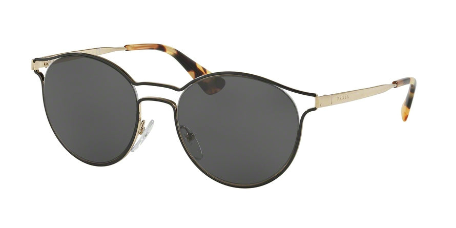 Prada CATWALK PR62SS Phantos Sunglasses  1AB5S0-BLACK/PALE GOLD 53-19-140 - Color Map black