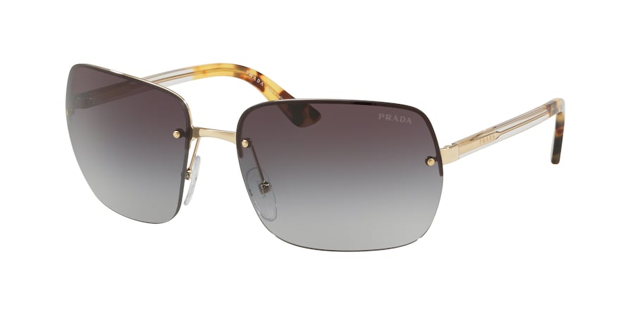 Prada HERITAGE PR63VS Pillow Sunglasses  ZVN5D1-PALE GOLD 62-16-130 - Color Map gold