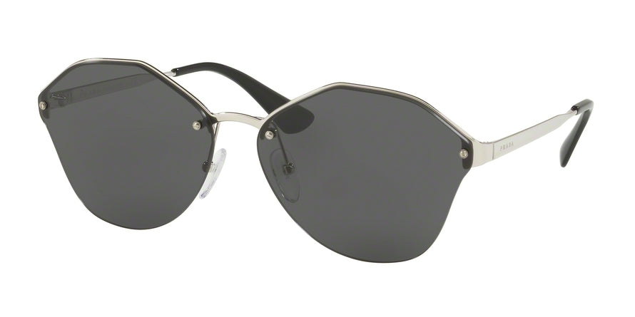 Prada CATWALK PR64TS Irregular Sunglasses  1BC5S0-SILVER 66-15-140 - Color Map silver