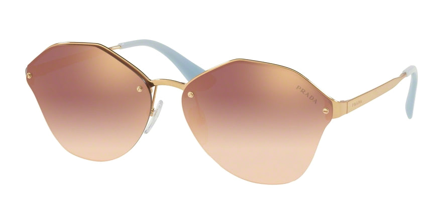 Prada CATWALK PR64TS Irregular Sunglasses  7OEAD2-ANTIQUE GOLD 66-15-140 - Color Map gold