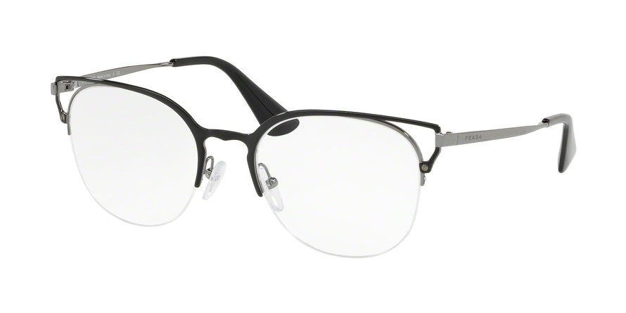 Prada CATWALK PR64UV Phantos Eyeglasses  M4Y1O1-BLACK/GUNMETAL 53-20-140 - Color Map black