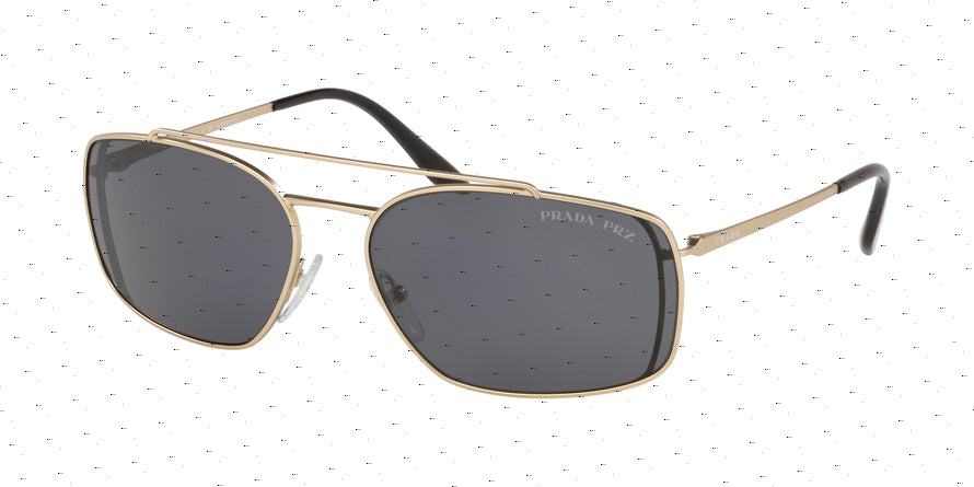 Prada CATWALK PR64VS Pillow Sunglasses  1BK5Z1-MATTE PALE GOLD 62-17-135 - Color Map gold