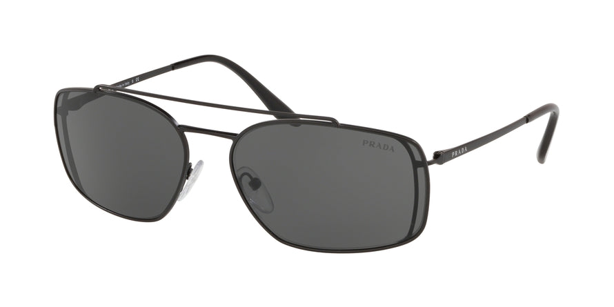Prada CATWALK PR64VS Pillow Sunglasses  1BO1A1-MATTE BLACK 62-17-135 - Color Map black