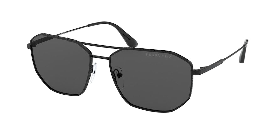 Prada PR64XS Pilot Sunglasses  1AB08G-BLACK 60-16-150 - Color Map black