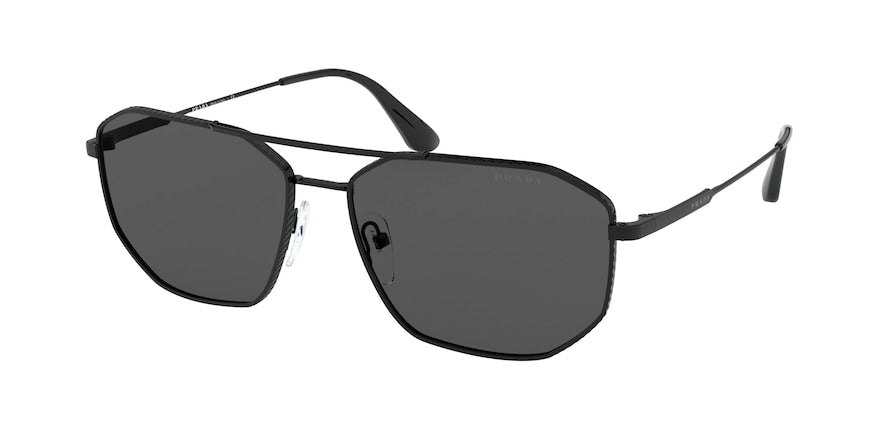 Prada PR64XS Pilot Sunglasses  1AB731-BLACK 60-16-150 - Color Map black