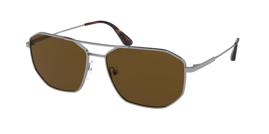 Prada PR64XS Pilot Sunglasses  5AV01D-GUNMETAL 60-16-150 - Color Map gunmetal