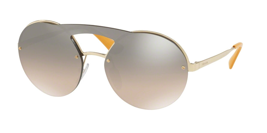 Prada CATWALK PR65TS Round Sunglasses  ZVN4P0-PALE GOLD 36-136-140 - Color Map gold