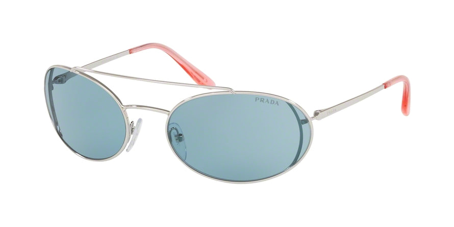 Prada CATWALK PR66VS Oval Sunglasses  1BC455-SILVER 61-19-130 - Color Map silver
