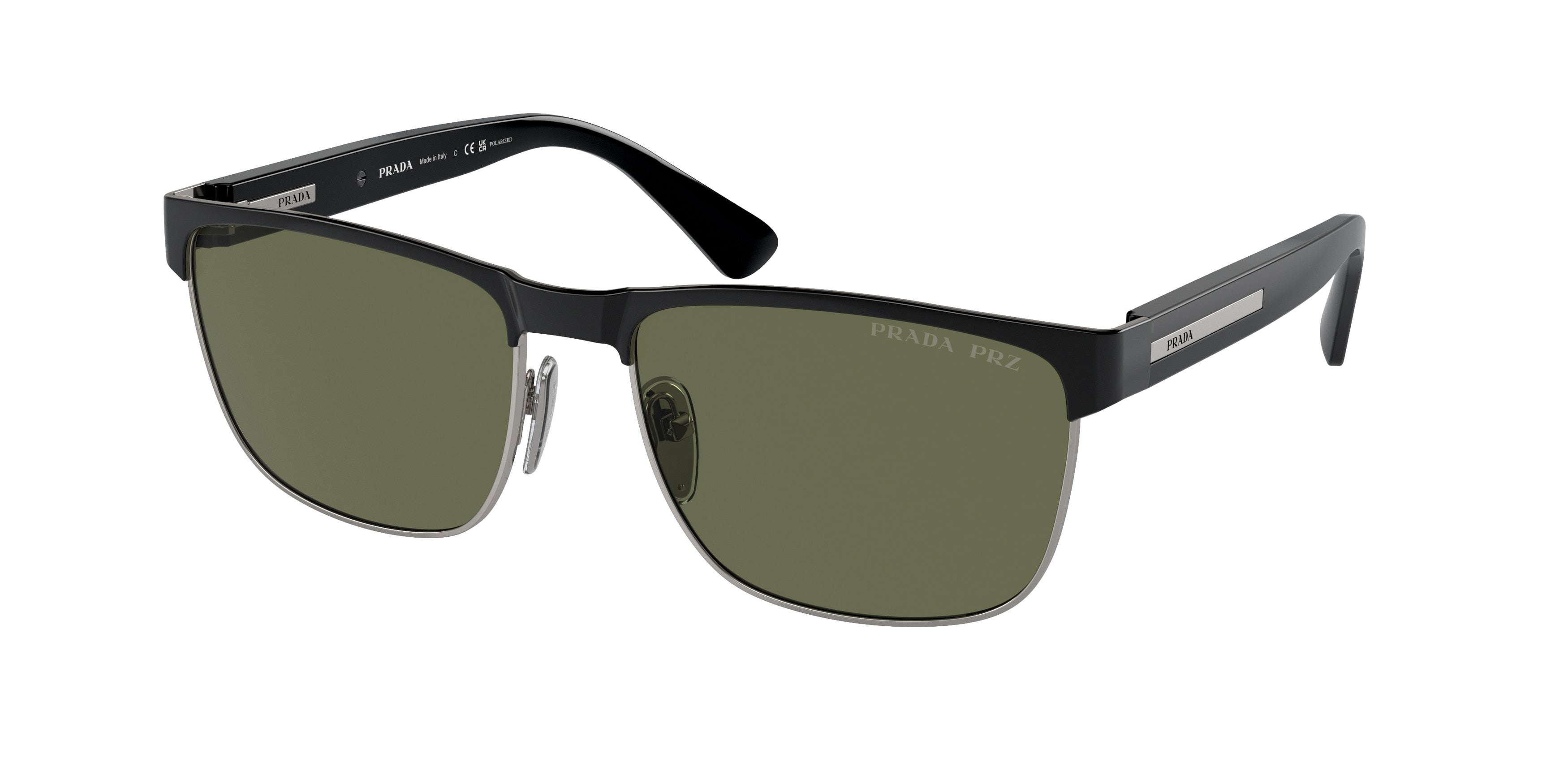 Prada PR66ZS Pillow Sunglasses  YDC03R-Black/Gunmetal 58-140-17 - Color Map Black