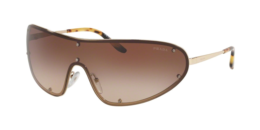 Prada CATWALK PR73VS Oval Sunglasses  ZVN6S1-PALE GOLD 40-140-120 - Color Map gold